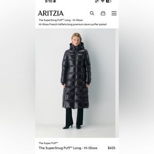 NWT Aritzia TNA The Super Puff Long – Hi-Gloss Black